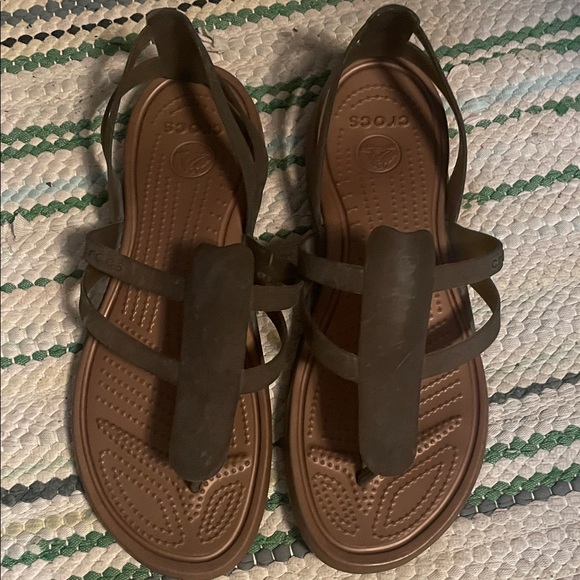 CROCS Women's Dark Brown Sandals - Picture 1 of 2